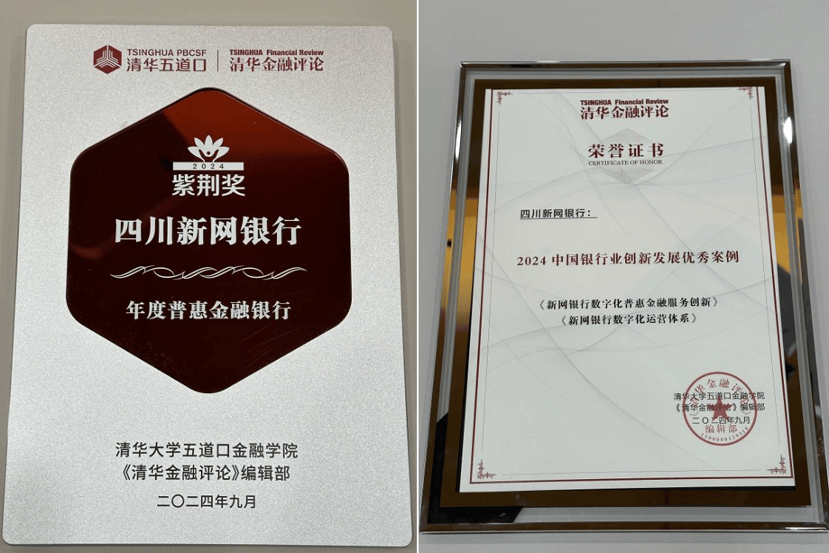 新网银行荣获“2024中国银行业排行榜200强”等多项荣誉，持续探索数字金融服务创新